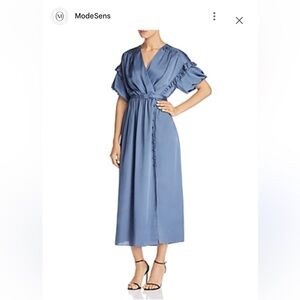 Kate spade satin blue midi dress perfect condition